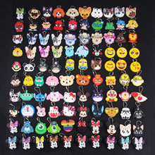 Load image into Gallery viewer, Cute Cartoon Keychain Silicone Stitch Protective Key Case Cover for Key Control Dust Cap Holder Gift Women Key Chain