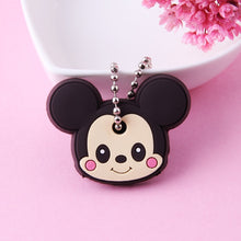 Load image into Gallery viewer, Cute Cartoon Keychain Silicone Stitch Protective Key Case Cover for Key Control Dust Cap Holder Gift Women Key Chain