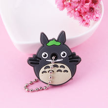 Load image into Gallery viewer, Cute Cartoon Keychain Silicone Stitch Protective Key Case Cover for Key Control Dust Cap Holder Gift Women Key Chain