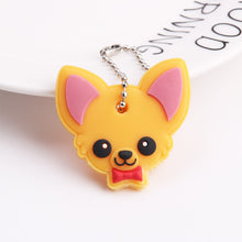 Load image into Gallery viewer, Cute Cartoon Keychain Silicone Stitch Protective Key Case Cover for Key Control Dust Cap Holder Gift Women Key Chain