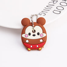 Load image into Gallery viewer, Cute Cartoon Keychain Silicone Stitch Protective Key Case Cover for Key Control Dust Cap Holder Gift Women Key Chain