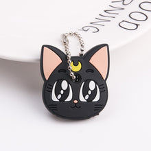 Load image into Gallery viewer, Cute Cartoon Keychain Silicone Stitch Protective Key Case Cover for Key Control Dust Cap Holder Gift Women Key Chain