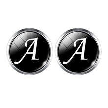 Load image into Gallery viewer, A-Z de mode pour hommes boutons de manchette Alphabet unique couleur argent bouton de manchette lettre pour homme Gentleman chemise boutons de manchette de mariage cadeaux
