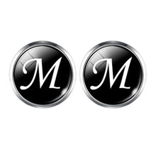 Load image into Gallery viewer, A-Z de mode pour hommes boutons de manchette Alphabet unique couleur argent bouton de manchette lettre pour homme Gentleman chemise boutons de manchette de mariage cadeaux
