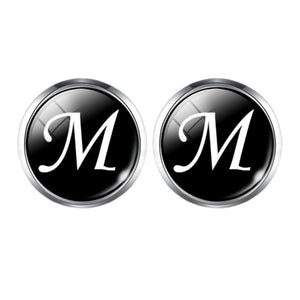 A-Z de mode pour hommes boutons de manchette Alphabet unique couleur argent bouton de manchette lettre pour homme Gentleman chemise boutons de manchette de mariage cadeaux