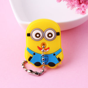 Cute Cartoon Keychain Silicone Stitch Protective Key Case Cover for Key Control Dust Cap Holder Gift Women Key Chain