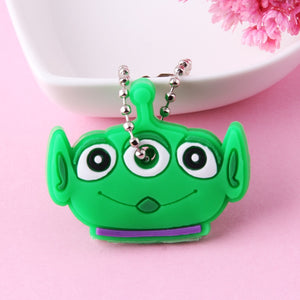 Cute Cartoon Keychain Silicone Stitch Protective Key Case Cover for Key Control Dust Cap Holder Gift Women Key Chain