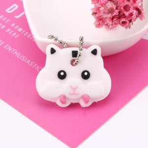 Cute Cartoon Keychain Silicone Stitch Protective Key Case Cover for Key Control Dust Cap Holder Gift Women Key Chain