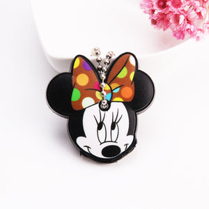 Cute Cartoon Keychain Silicone Stitch Protective Key Case Cover for Key Control Dust Cap Holder Gift Women Key Chain