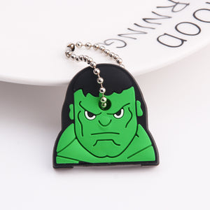 Cute Cartoon Keychain Silicone Stitch Protective Key Case Cover for Key Control Dust Cap Holder Gift Women Key Chain